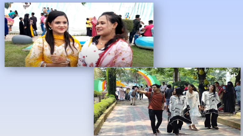 ঈদে দর্শনার্থীদের ভিড়ে মুখর নরসিংদীর ‘ড্রিম হলিডে পার্ক’