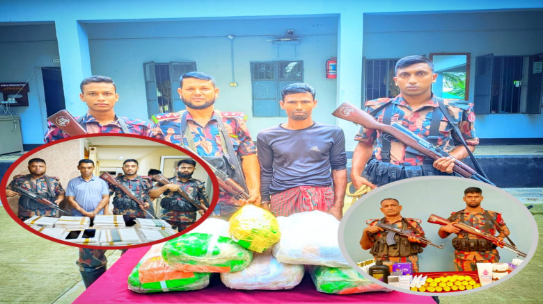 ৪৯ বিজিবির অভিযানে সীমান্তে গাঁজা ভারতীয় অবৈধ কসমেটিক্সসহ আটক-২